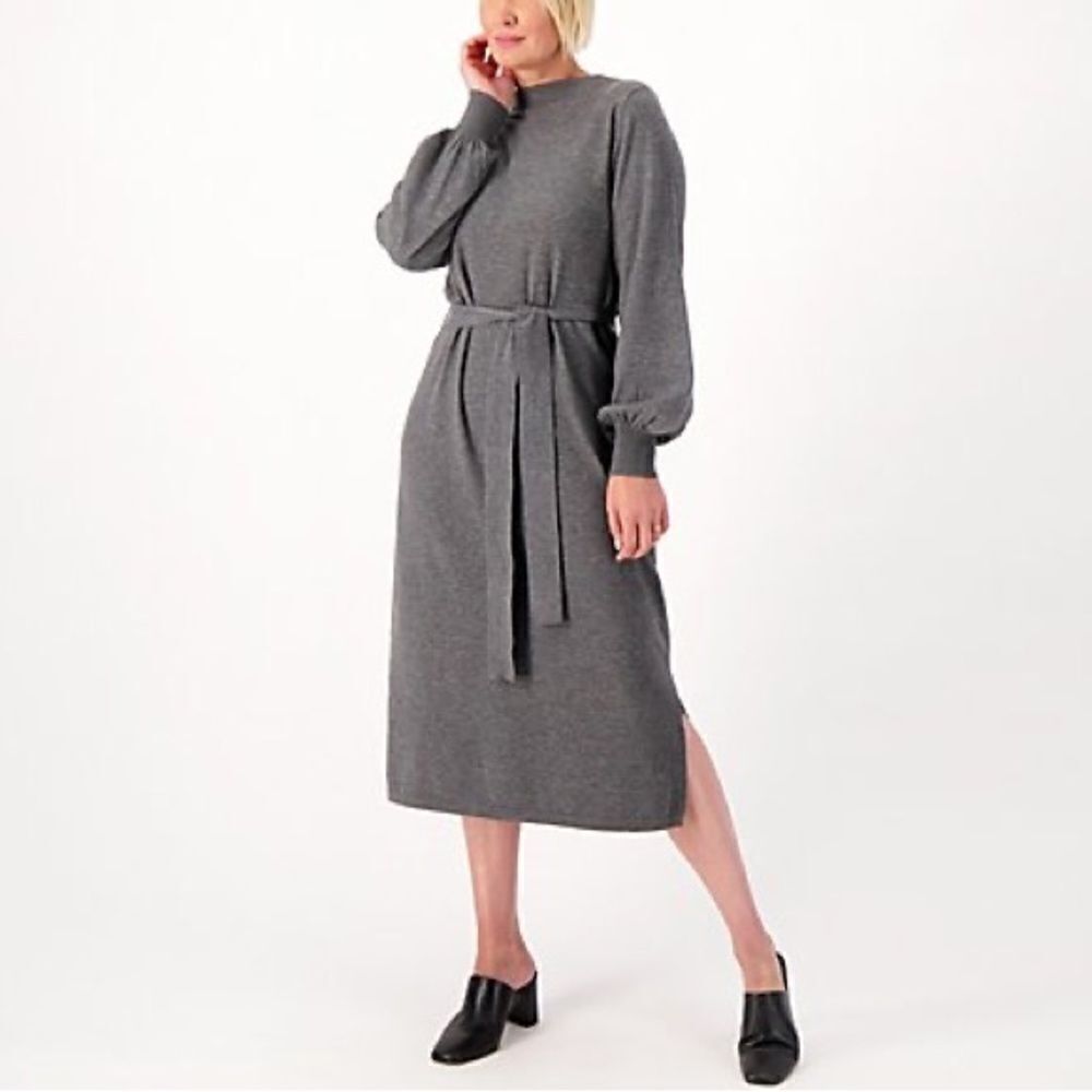 Girl With Curves Funnel Neck Sweater Dress